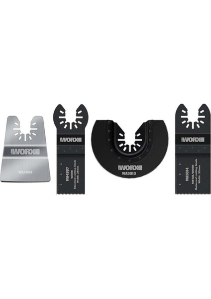 WA5092 4 Parça Universal Metal, Ahşap Kesme ve Raspalama Aksesuar Seti
