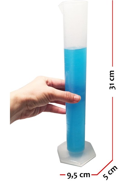 0-100 Uzun Form Alkolmetre, 250ML Mezür ve Wt-1 Dijital Termometre Seti