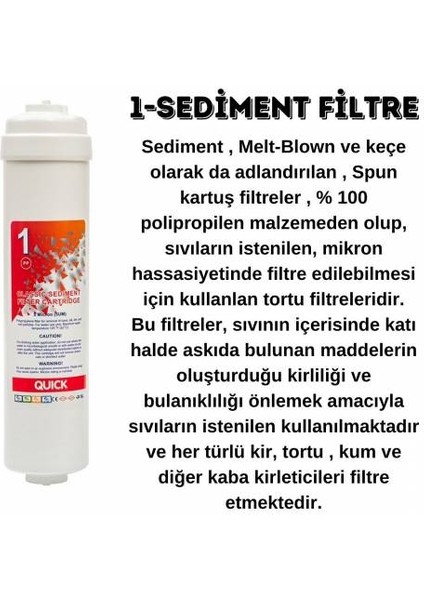 Ihlas Aura Cebilon Silver Su Arıtma Cihazı Uyumlu 3lü Filtre Set (6 Adet Dirsek Hediyeli) modelleri