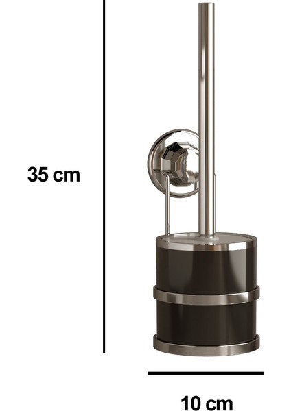 Teknotel Vakumlu Paslanmaz Tuvalet Fırçası Krom DM096