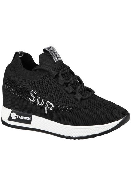 Guja 22Y305 Dolgu Topuk Siyah Kadın Sneakers