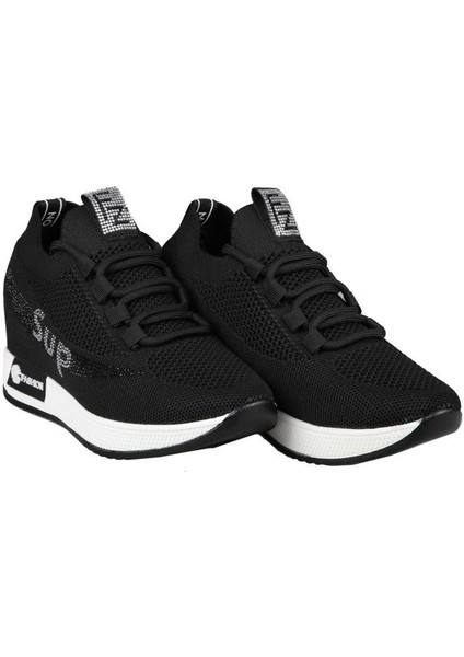 Guja 22Y305 Dolgu Topuk Siyah Kadın Sneakers