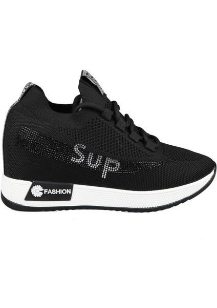 Guja 22Y305 Dolgu Topuk Siyah Kadın Sneakers