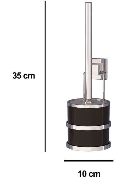 Teknotel Paslanmaz Tuvalet Fırçası Krom EF096