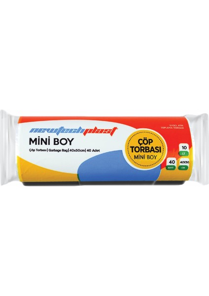 Çöp Torbası Mini Boy Beyaz 40 x 50 cm 40'lı x 10 Rulo