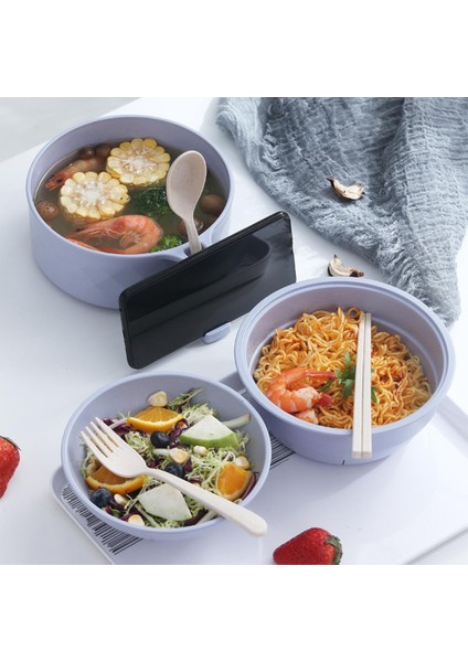Ramen Set 1200ML Anında Erişte Ayrılabilir Üniversite Odası Daire Mavi (Yurt Dışından) indirimleri