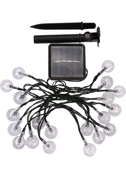 20 LED Güneş Dize Işıkları Açık Bahçe Yard Dekor Lamba Su Geçirmez Renk (Yurt Dışından)