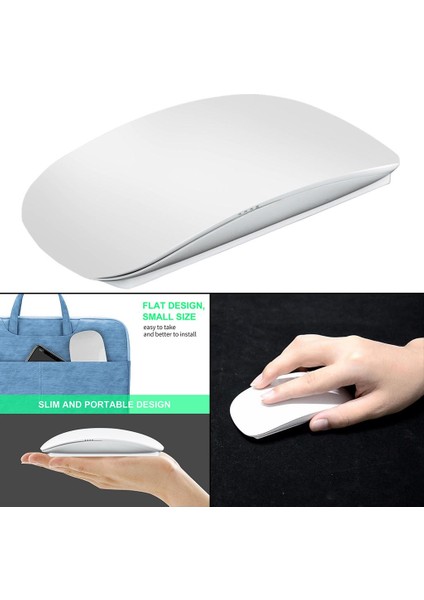 2.4g Kablosuz Fare Çoklu Touch Taşınabilir Pc Dizüstü Bilgisayar Masaüstü Beyaz Için (Yurt Dışından)