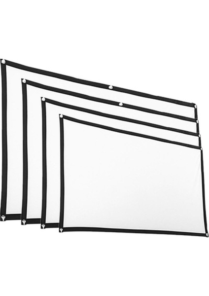 Kapalı Açık Taşınabilir Film Ekran Ev Sinema Projektör Ekranı 120 '' 120 Inç (Yurt Dışından)