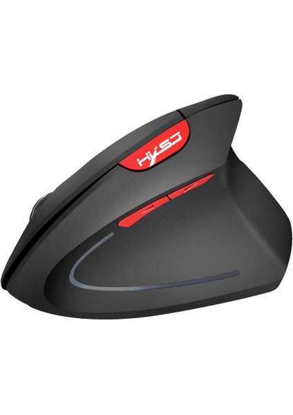 2.4g Ergonomik Optik Kablosuz Fare 800/1600 / 2400DPI Dikey Fareler Siyah (Yurt Dışından)