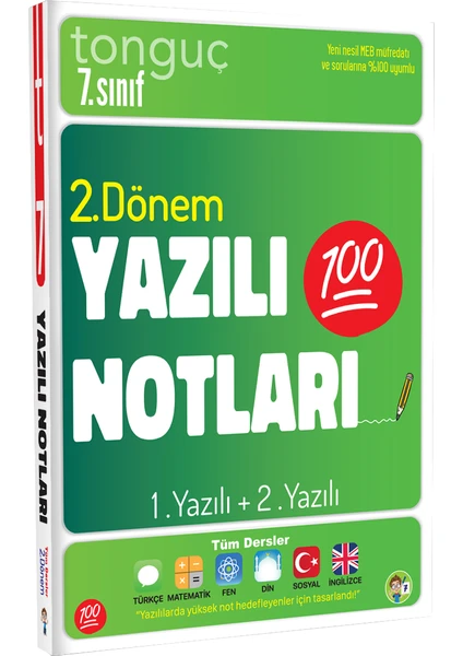 Tonguç Akademi 7. Sınıf Yazılı Notları 2. Dönem 1 ve 2. Yazılı