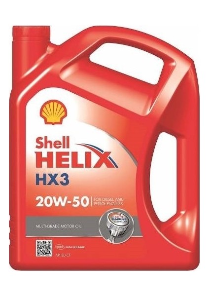 Helix HX3 20W-50 4 Litre Motor Yağı (Üretim Yılı: 2024)