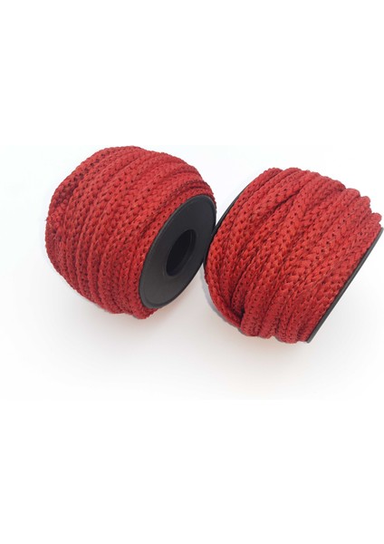 Kırmızı Renkte 6 mm Esnek Eşofman Kapşon Bağcık Ipi (50 Mt) fiyatları