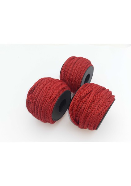 Kırmızı Renkte 6 mm Esnek Eşofman Kapşon Bağcık Ipi (50 Mt) modelleri