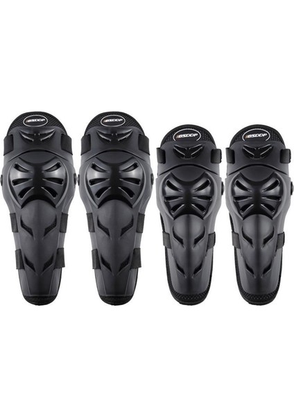 4'lü Mafsallı Dizlik - Siyah (Yurt Dışından)