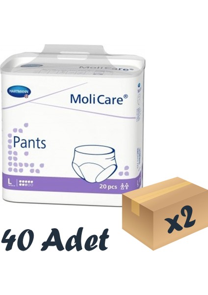 Molicare Pants Emici Külot 8 Damla Large 20'Li 2 Paket 40 Adet