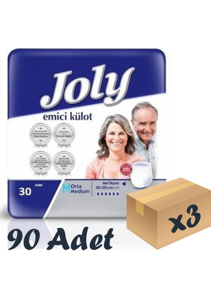 Emici Külot Medium 30'Lu 3 Paket 90 Adet