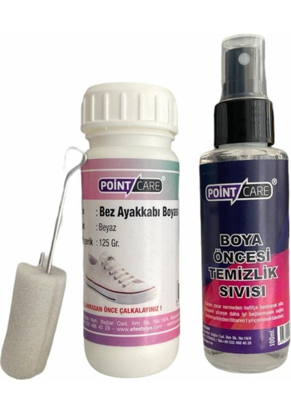 Beyaz Kumaş ve Bez Ayakkabı Boyası 125 Gr. Boya Öncesi Temizlik Sıvısı