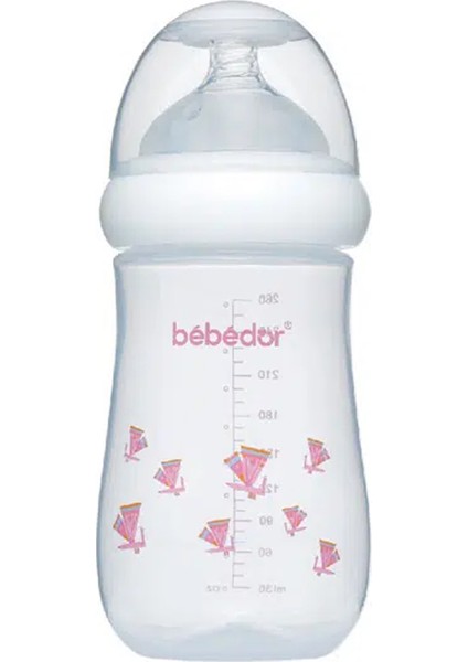 Geniş Ağızlı Antikolik Sistem Pp Biberon 260 ml Kelebek Desenli