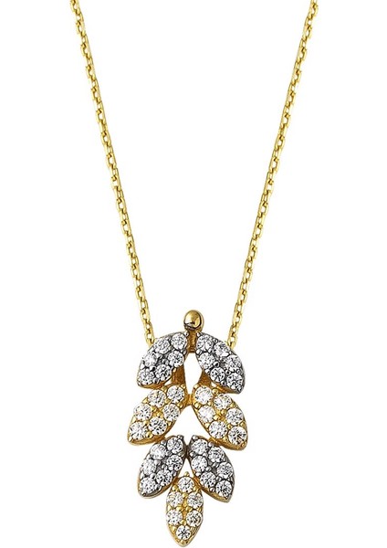 Yaprak 14 Ayar Altın Kolye