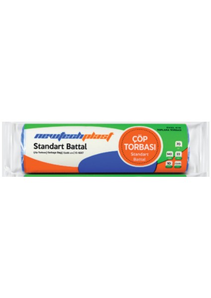 Newtech Plast Battal Boy 72 x 95 140 gr Çöp Torbası 1 Adet