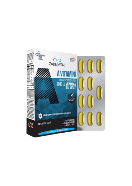A Vitamini 30 Yumuşak Kapsül - Blister x 2 (2'li Avantaj Paketi)