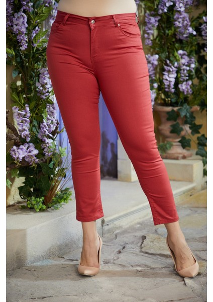 Büyük Beden Mercan Pamuk Pantolon modelleri