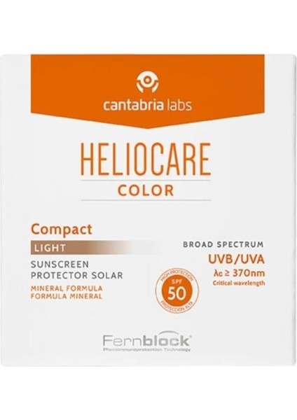 Cantabria Labs Heliocare Color Spf 50 Compact Light(Buğday Ten) 10 gr