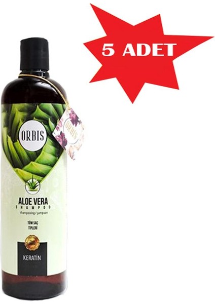 ŞAMPUAN 700 ML ALOE VERA ÖZLÜ ORBİS 5 ADET