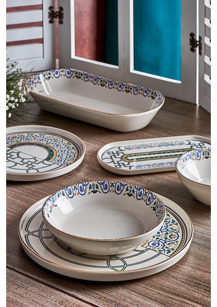 N3159 Mentol Jülide 27 Prç Yemek Takımı