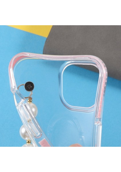 Apple iPhone 13 Mini 5.4 Inç Uyumlu El Kayışlı Telefon Kılıfı - Şeffaf (Yurt Dışından)