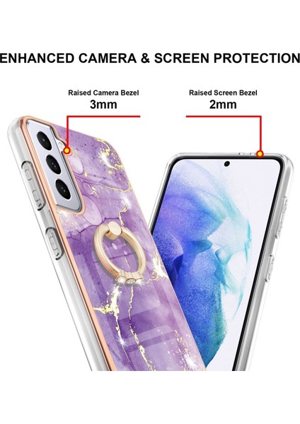 Samsung Galaxy S21 Için Dayanıklı Mermer Desen Baskılı Telefon Kılıfı (Yurt Dışından) modelleri