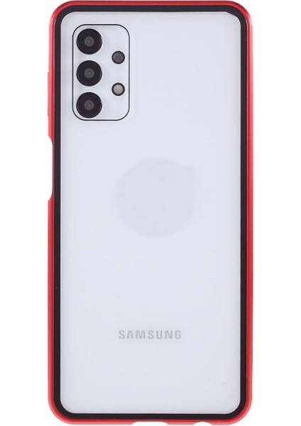 Galaxy A32 5G/M32 5g Için Manyetik Metal Çerçeve + Çift Taraflı Temperli Cam Telefon Kılıfı - Kırmızı (Yurt Dışından) fiyatları