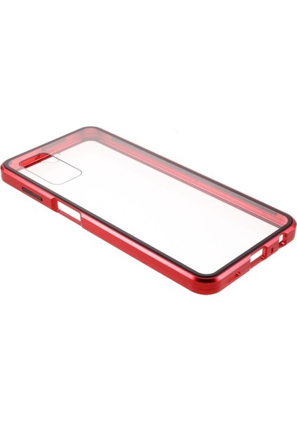 Galaxy A32 5G/M32 5g Için Manyetik Metal Çerçeve + Çift Taraflı Temperli Cam Telefon Kılıfı - Kırmızı (Yurt Dışından) fırsatları