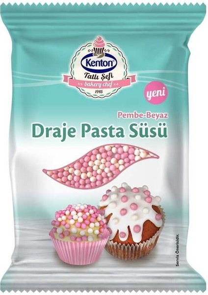 Tatlı Şefi Draje Pasta Süsü Pembe & Beyaz 45 gr