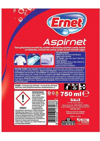 Aspirnet Çok Amaçlı Temizleyici 750 ml