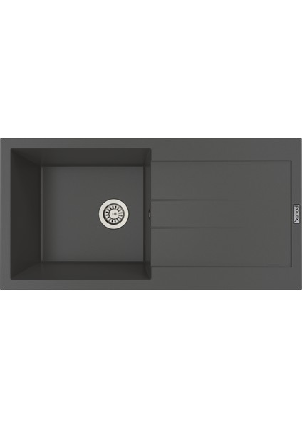 Cristalüx Granit Evye P-X1 Antrasit Tezgah Altı Ve Tezgah Üstü Mutfak Evyesi 98x49,5cm
