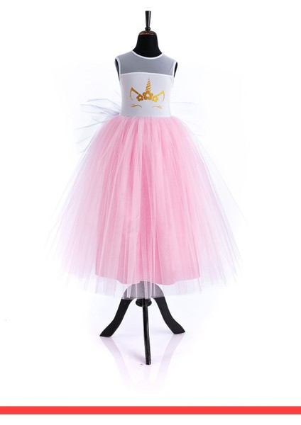 Unicorn Elbise Uzun Lady Pembe