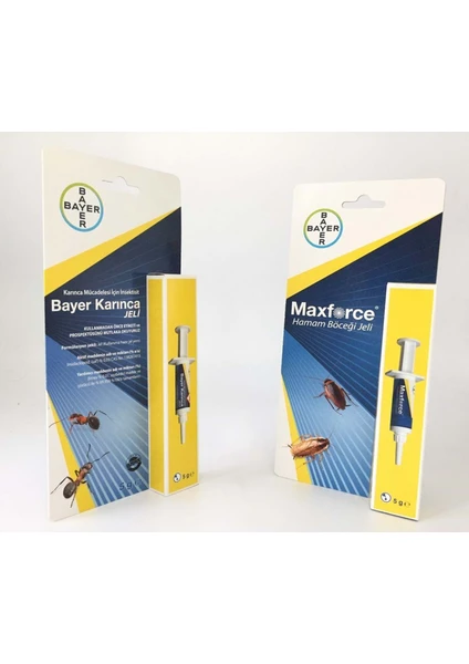 Maxforce Hamam Böceği Jeli 5 gr + Bayer Karınca Jeli 5 gr