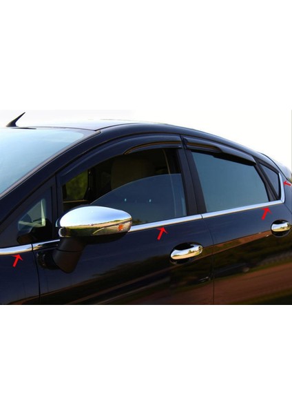 Ford Fiesta Krom Cam Çıtası Tk 2009 - 2017 8prç Paslanmaz Çelik fiyatları