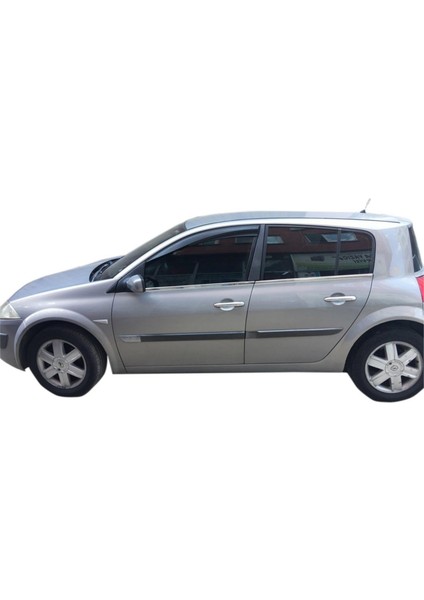 R. Megane 2 Hb Krom Cam Çıtası 2004-2010 4prç Paslanmaz Çelik