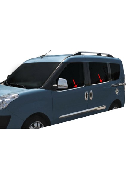 Fiat Doblo Krom Cam Çıtası Tk 2010 Üzeri 4prç Paslanmaz Çelik