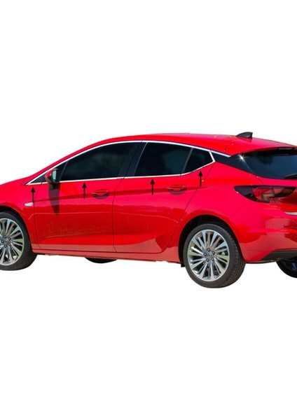 Opel Astra K Krom Cam Çıtası Takımı 8prç 2015 ve Üzeri P. Çelik