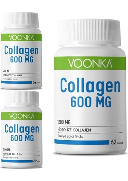 Collagen 600 Mg 62 Kapsül 3 Adet