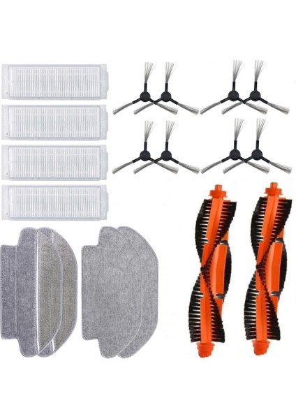 Hubsan Viomi V3 (Xiaomi Viomi V3) Uyumlu Clean More Platinum Set 8 (18 Parça Siyah Set)