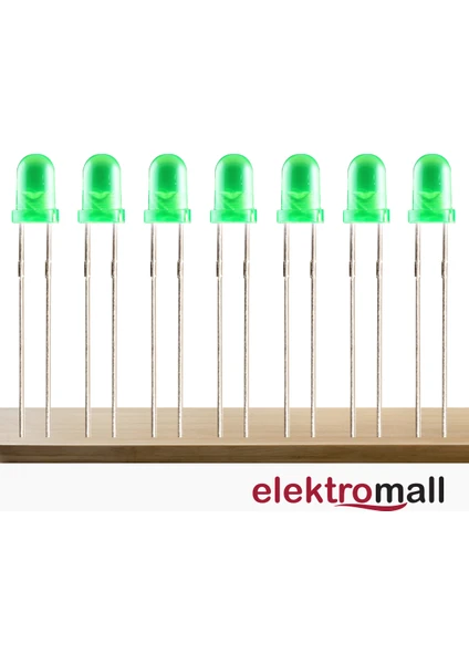 3mm Yeşil Diffused LED(100 Adet)