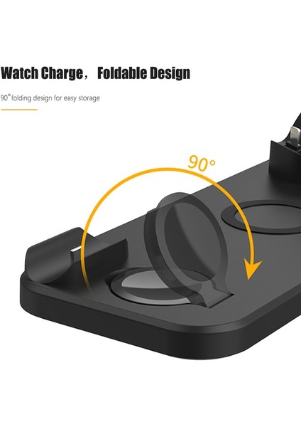 6 In 1 Kablosuz Şarj Standı Cep Telefonu Hızlı Şarj Dock Mikro USB Tipi iphone Iwatch Için 5 4 3 Aırpods Kablosuz Şarj (Yurt Dışından)