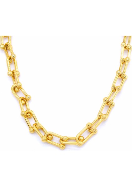 22 Ayar Altın Kaplama Tiffany 7 mm Bayan Zincir Kolye ZN-147 modelleri