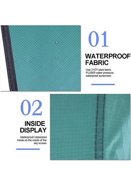 360X290 Cm Su Geçirmez Tarım Çadır Gölge Açık Kamp Hamak Yağmur Fly Uv Bahçe Tente Gölgelik Sunshade Ultralight 5 Renkler | Güneş Barınağı (Kahverengi) (Yurt Dışından)