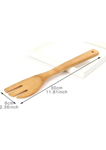 Pişirme Eşyaları Set 6 Parça Bambu Ahşap Kaşık Spatulas Bonus Tencere Için Isıya Dayanıklı Mutfak Aletleri Yapışmaz | Pişirme Aracı Setleri (Yurt Dışından)